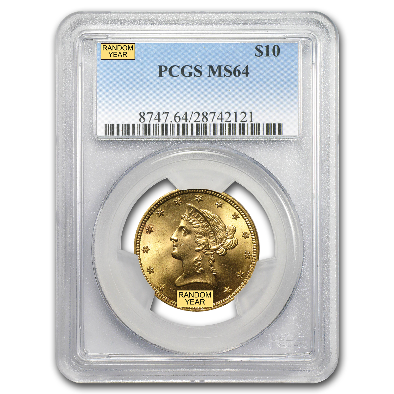 Buy $10 Liberty Gold Eagle MS-64 PCGS (Random)