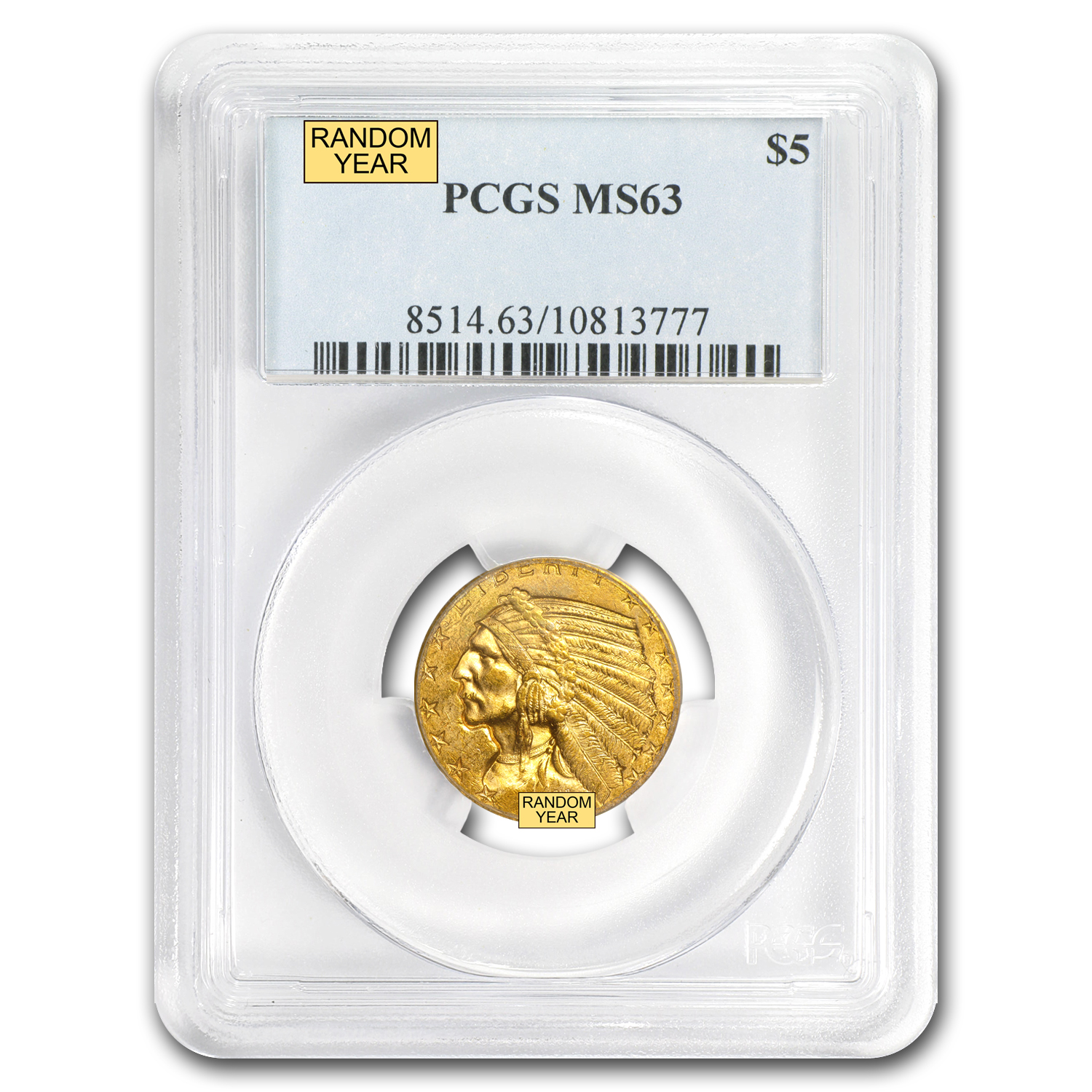 Buy $5 Indian Gold Half Eagle MS-63 PCGS