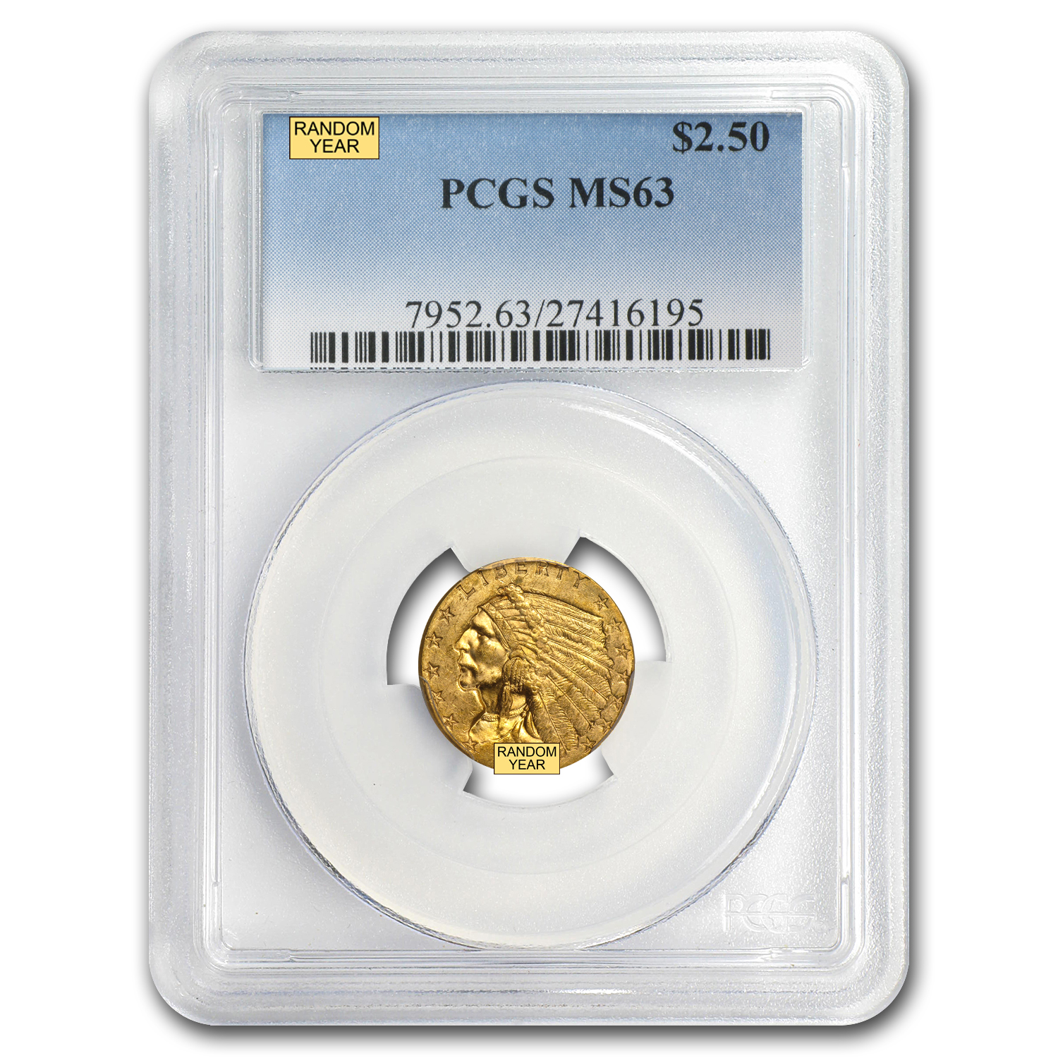 Buy $2.50 Indian Gold Quarter Eagle MS-63 NGC/PCGS - Click Image to Close