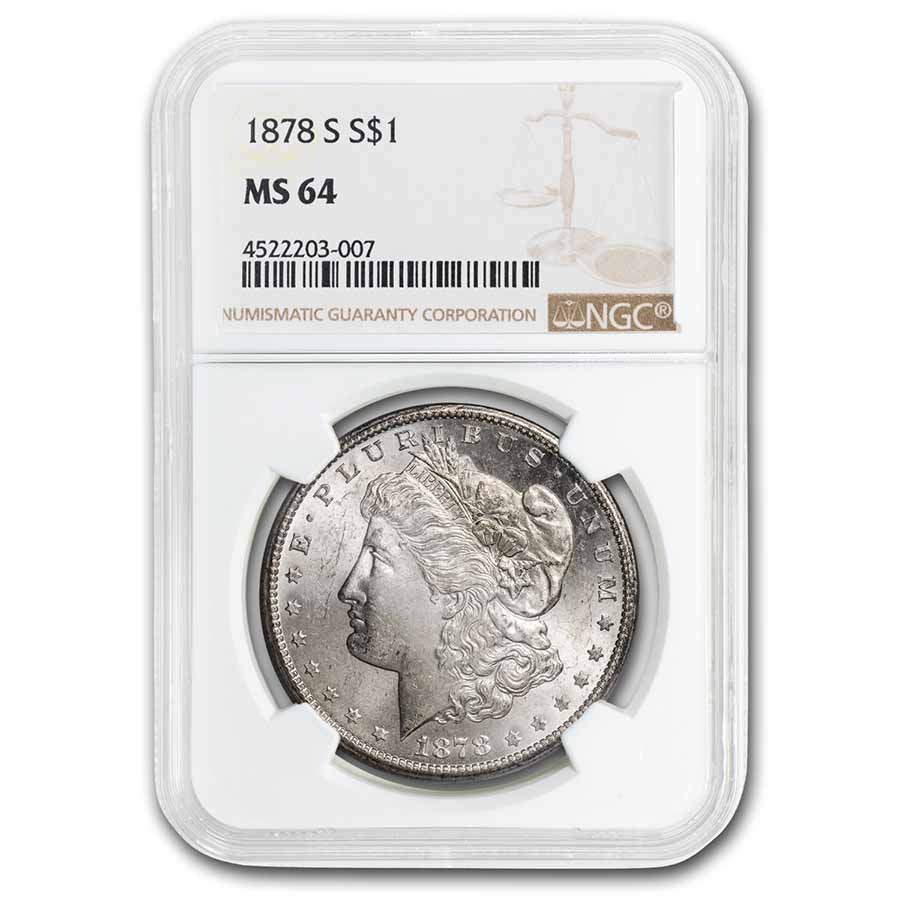 Buy 1878-S Morgan Dollar MS-64 NGC