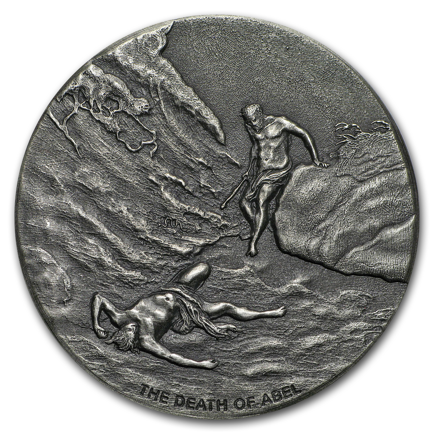 Buy 2017 2 oz Silver Coin - Biblical Series (The Death of Abel) - Click Image to Close