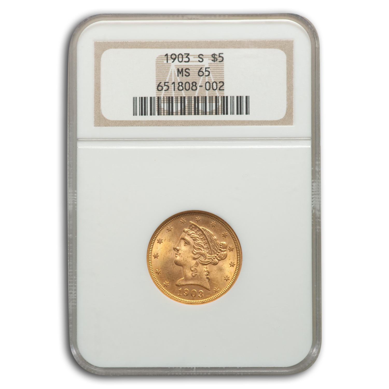 Buy 1903-S $5 Liberty Gold Half Eagle MS-65 NGC