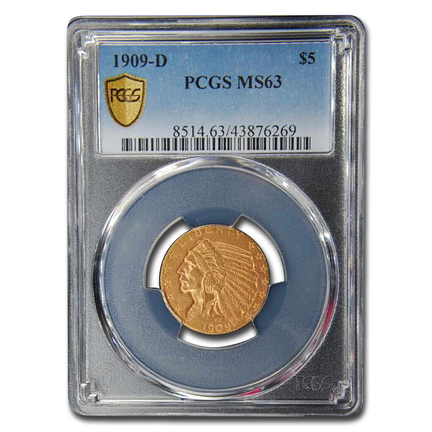Buy MS-63 PCGS 1909-D Indian Gold Half Eagle |APMEX