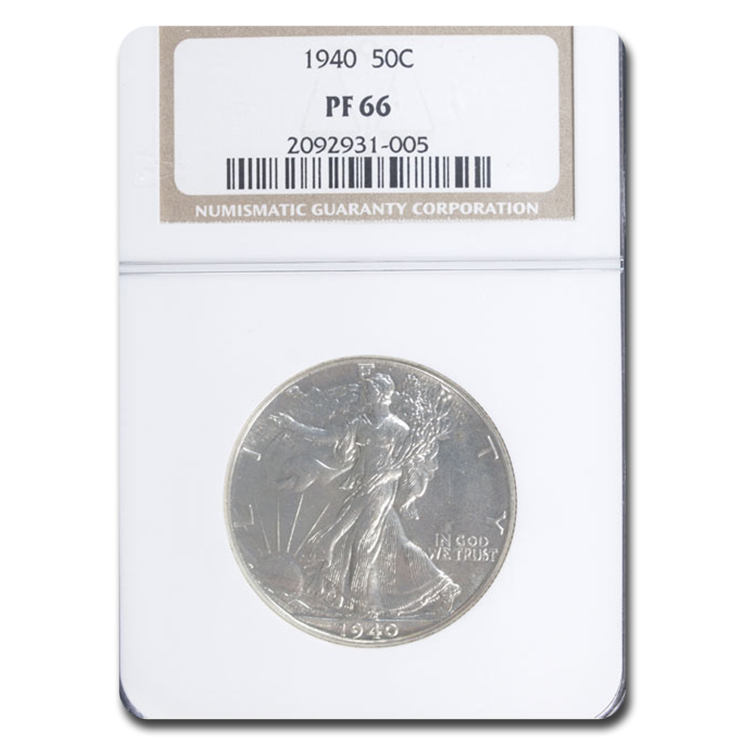 Buy 1940 Walking Liberty Half Dollar PF-66 NGC