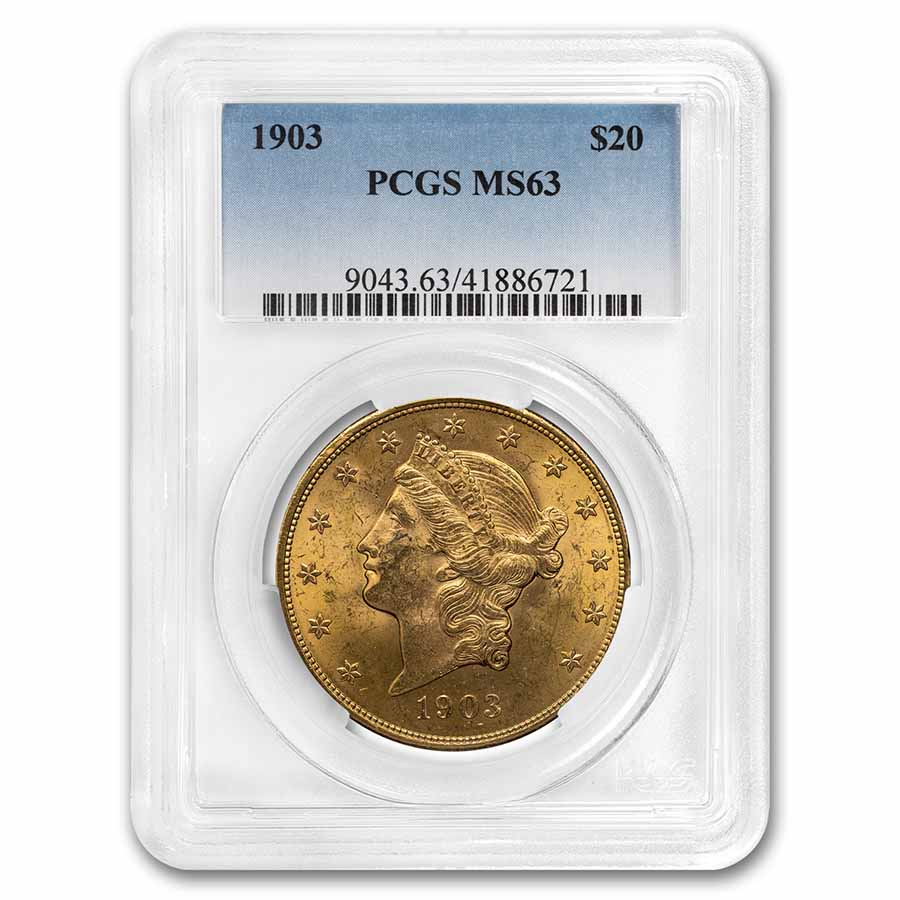 Buy A 1903 $20 Liberty Gold Double Eagle MS-63 PCGS Coin