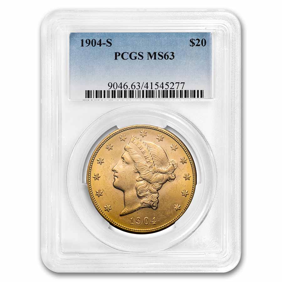 Buy 1904-S $20 Liberty Gold Double Eagle MS-63 PCGS