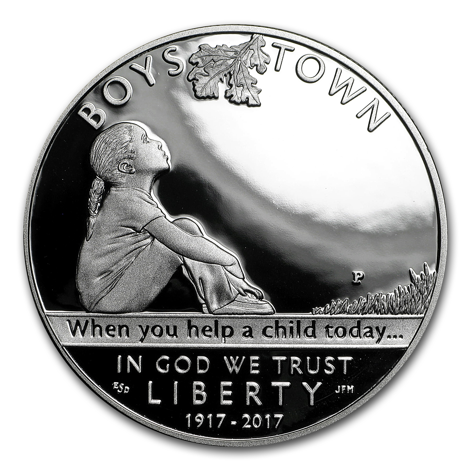 Buy 2017-P Boys Town $1 Centennial Silver Proof (Box & COA)