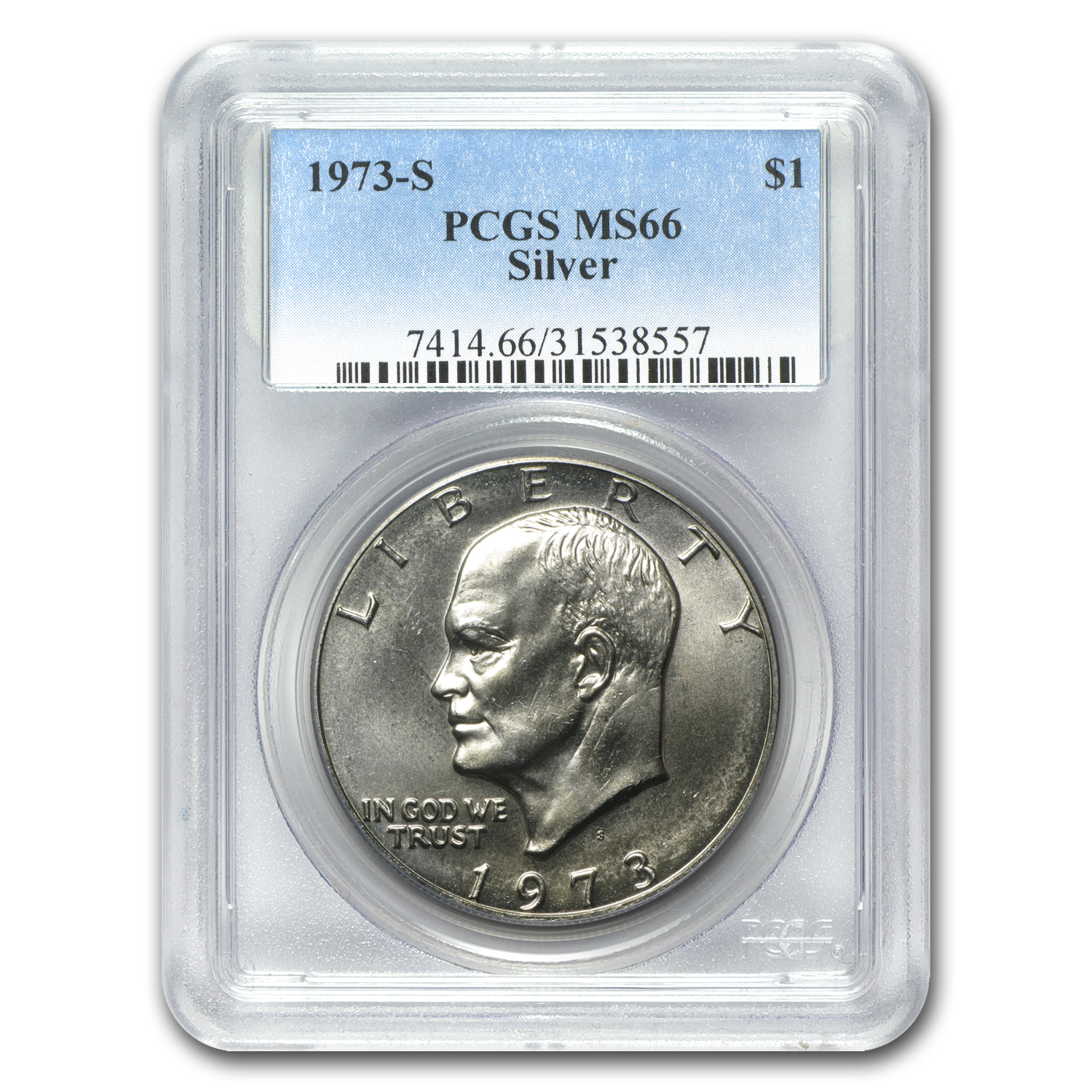 Buy 1973-S Silver Eisenhower Dollar MS-66 PCGS