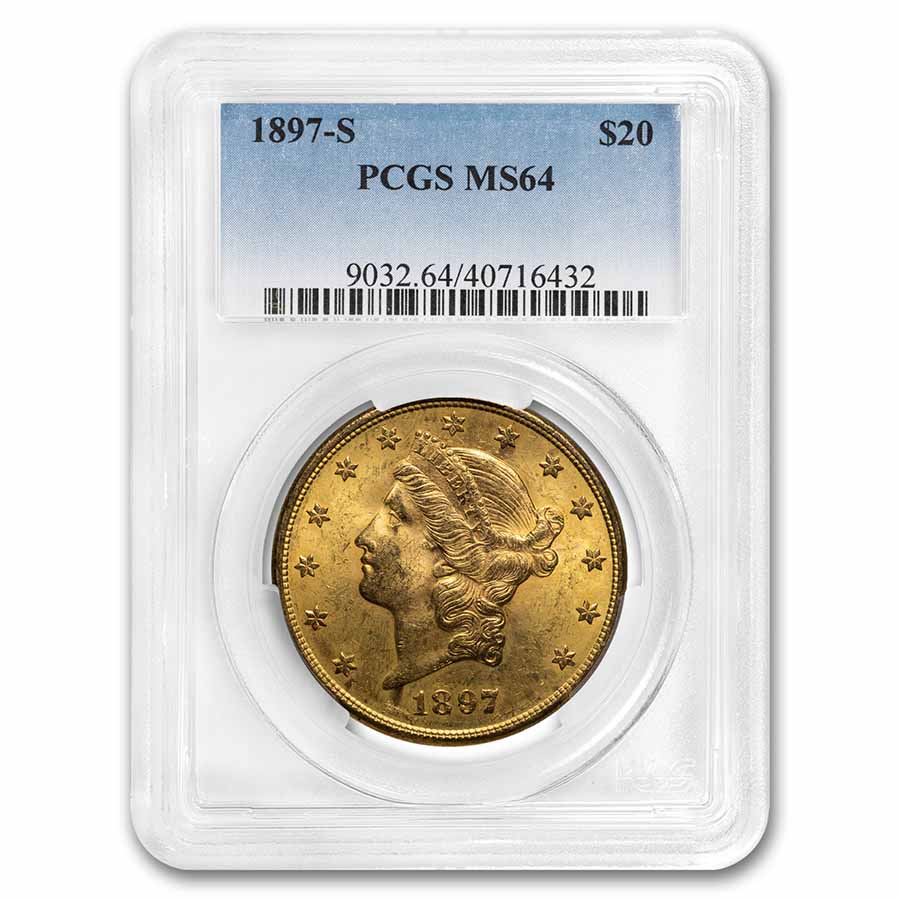 Buy 1897-S $20 Liberty Gold Double Eagle MS-64 PCGS