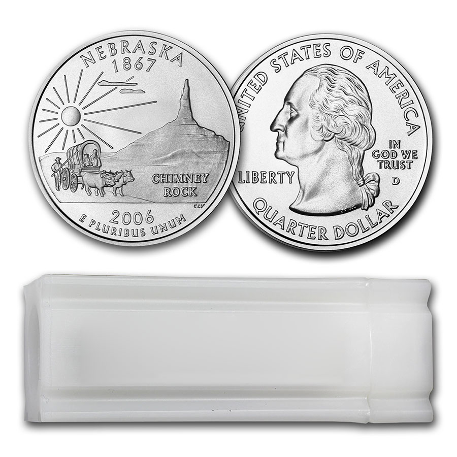 Buy 2006-D Nebraska Statehood Quarter 40-Coin Roll BU