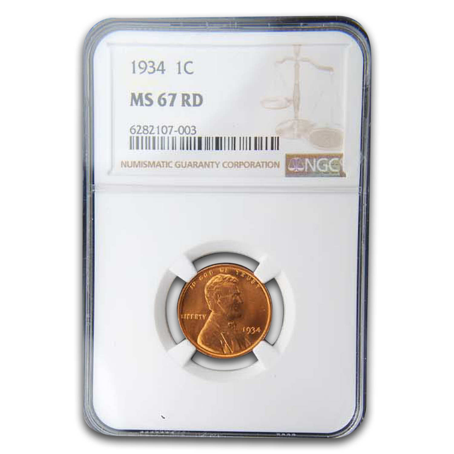Buy 1934 Lincoln Cent MS-67 NGC (Red)