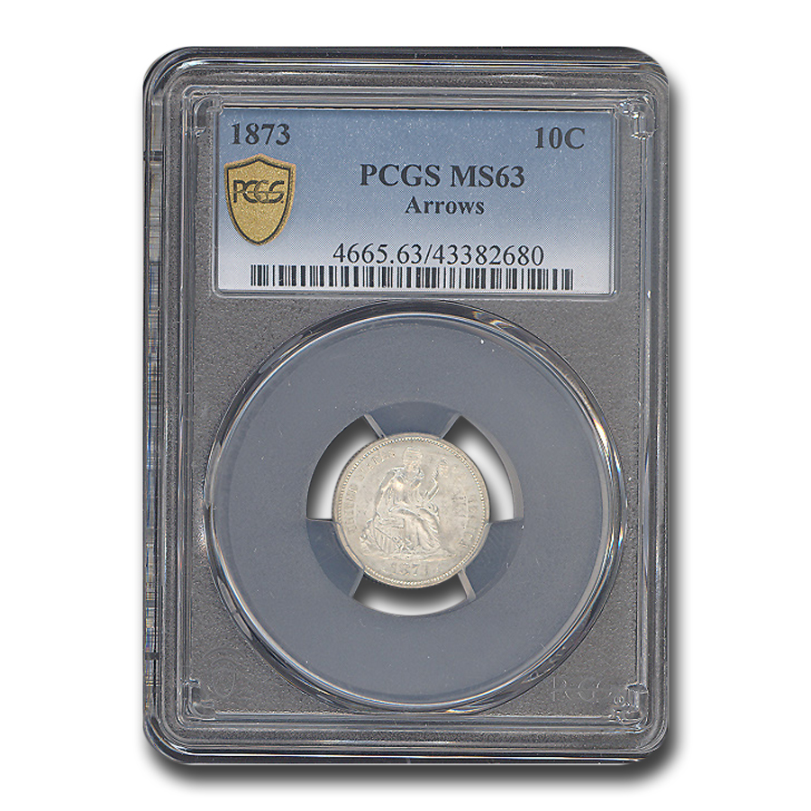 Buy 1873 Liberty Seated Dime w/Arrows MS-63 PCGS