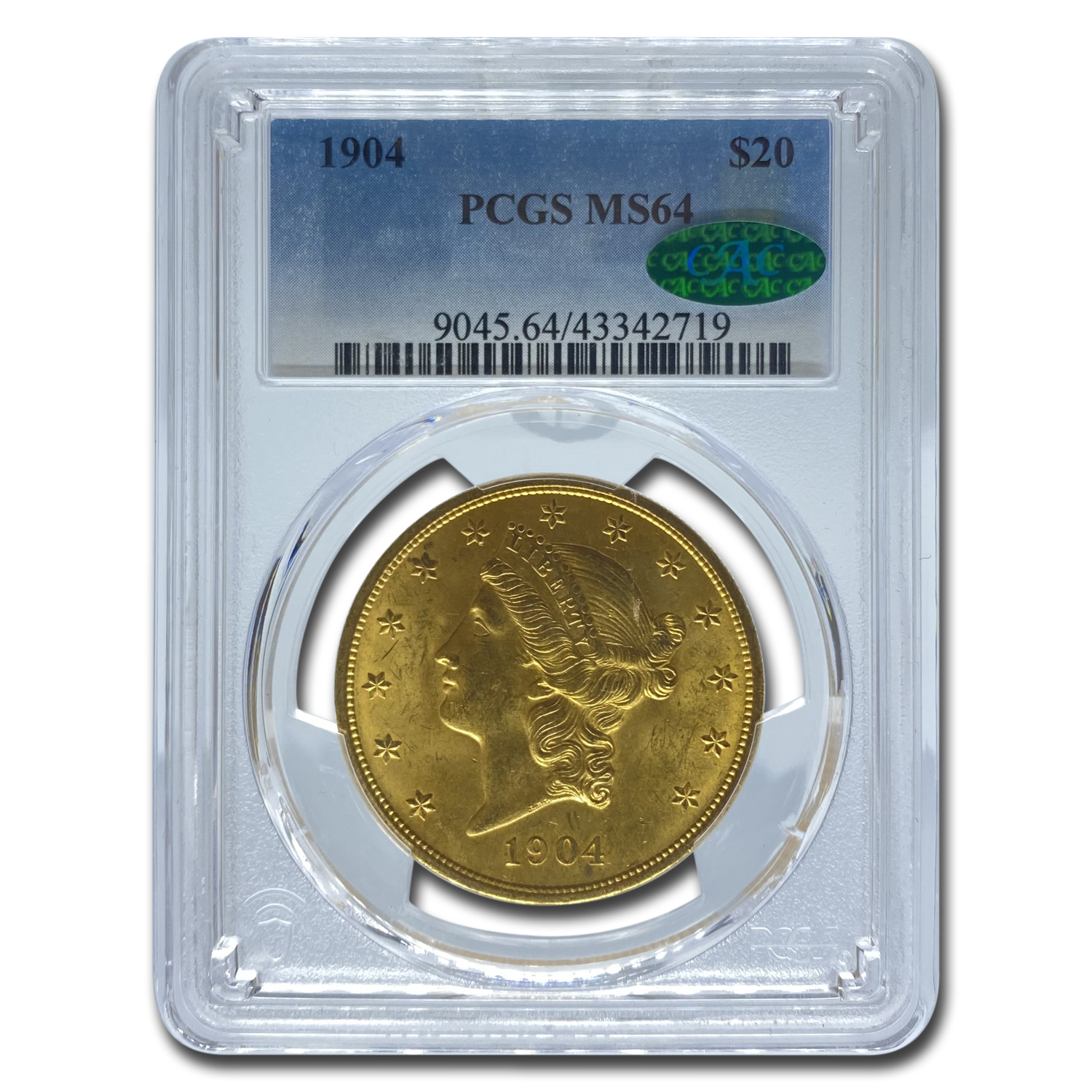Buy 1904 $20 Liberty Gold Double Eagle MS-64 PCGS CAC