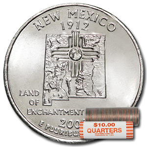 Buy 2008-P New Mexico Statehood Quarter 40-Coin Roll BU