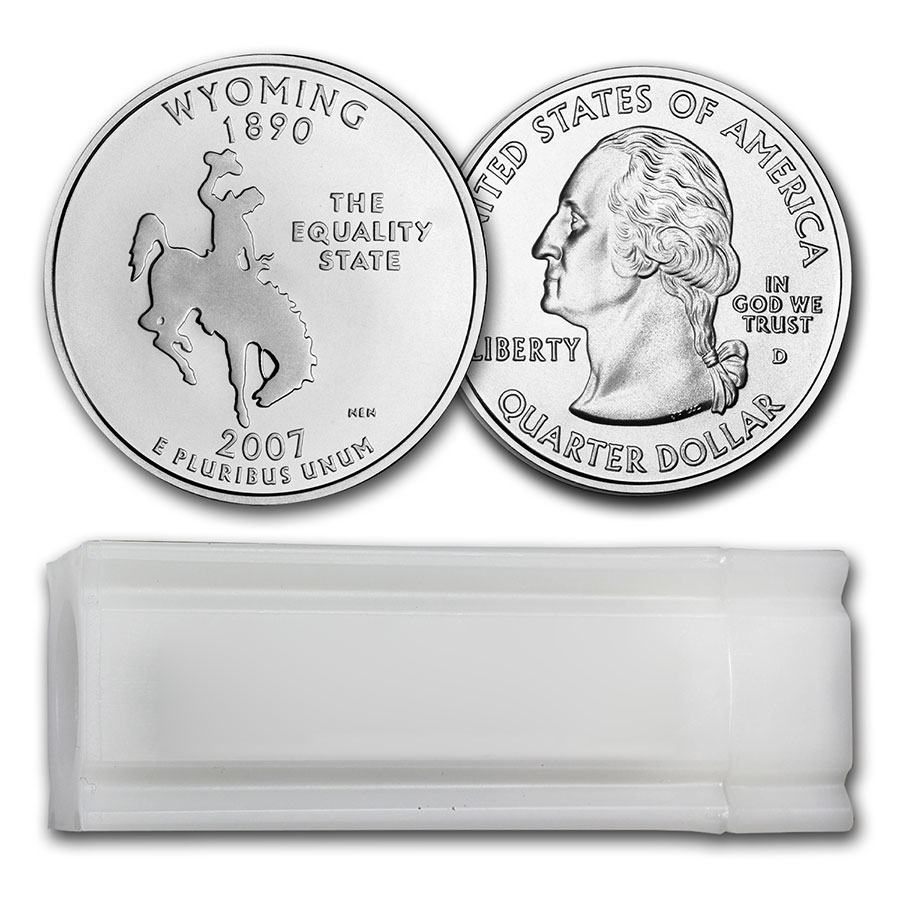 Buy 2007-D Wyoming Statehood Quarter 40-Coin Roll BU