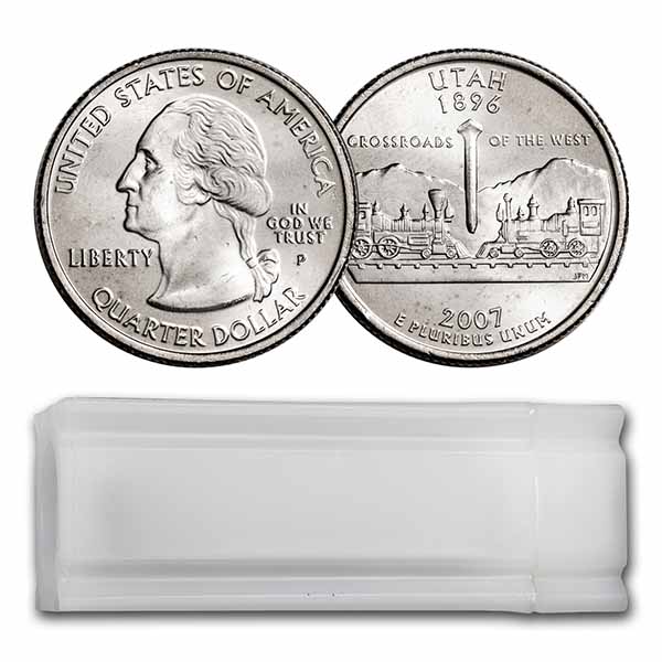 Buy 2007-P Utah Statehood Quarter 40-Coin Roll BU