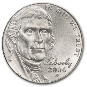 Buy 2006-D Jefferson Nickel BU (Return to Monticello Design)