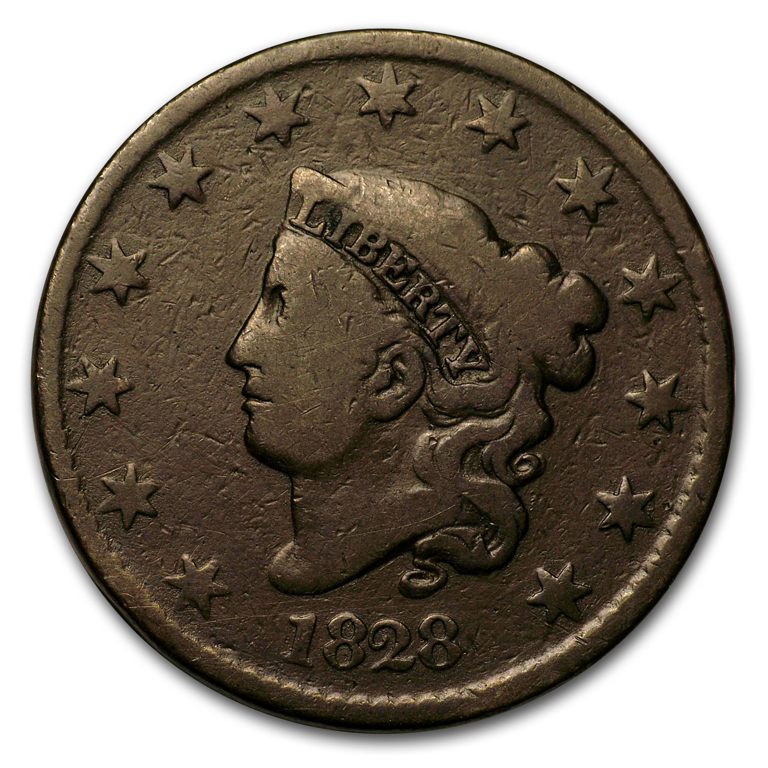 Buy 1828 Large Cent Lg Date VG