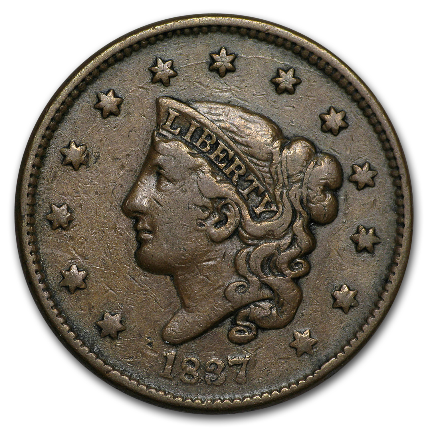 Buy 1837 Large Cent VF