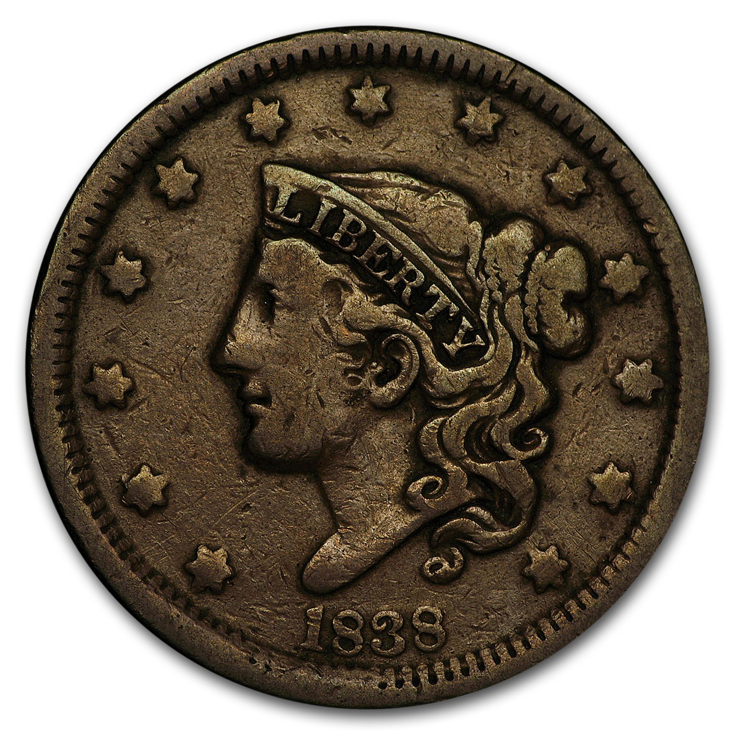 Buy 1838 Large Cent Fine