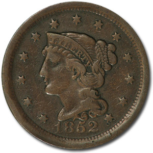 Buy 1852 Large Cent VF