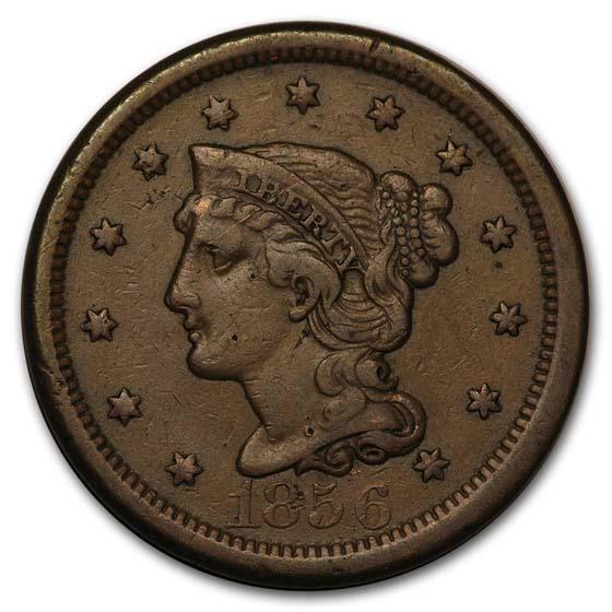 Buy 1856 Large Cent Upright 5 XF