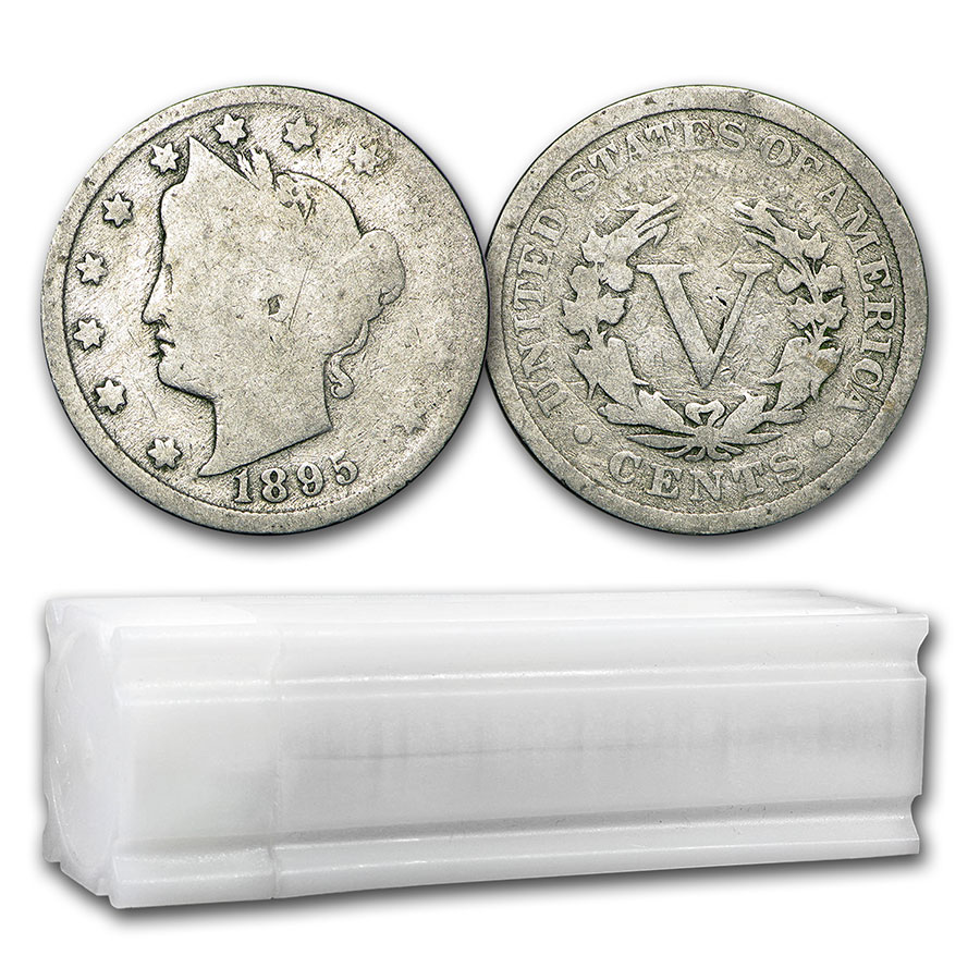 Buy 1883-1912 Liberty Head V Nickel 40-Coin Roll Culls/AG