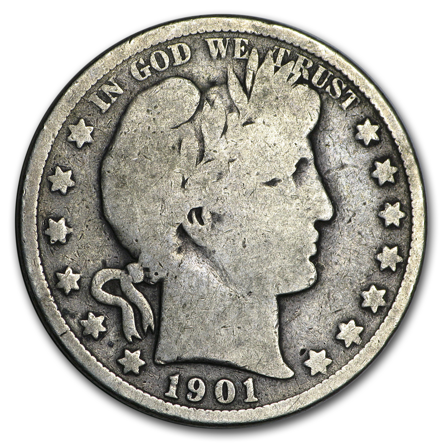 Buy 1901 Barber Half Dollar AG