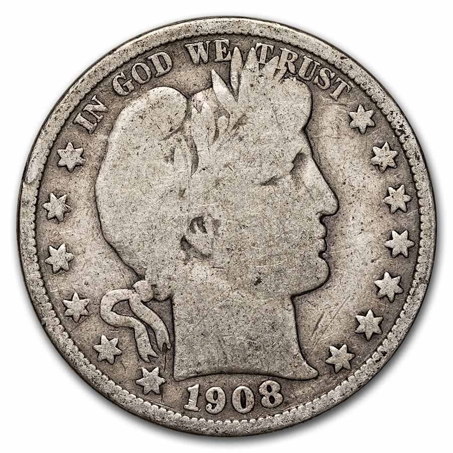 Buy 1908-S Barber Half Dollar Good