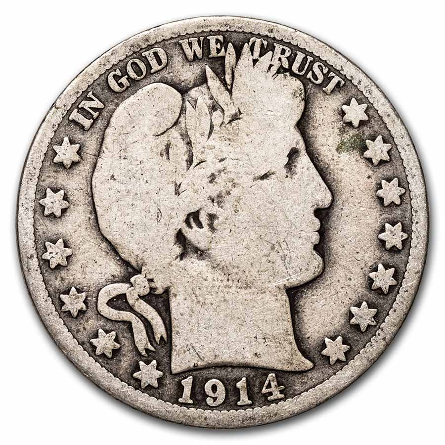 Buy 1914-S Barber Half Dollar Good