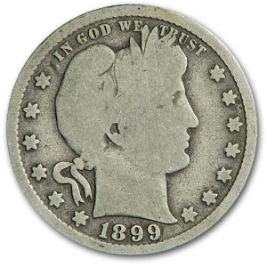 Buy 1899-S Barber Quarter Good