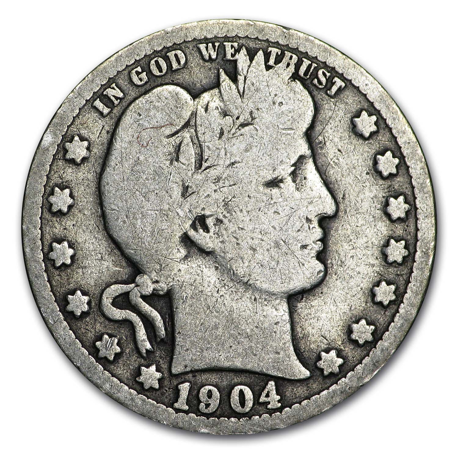 Buy 1904 Barber Quarter Good/VG