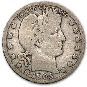 Buy 1905-S Barber Quarter Good