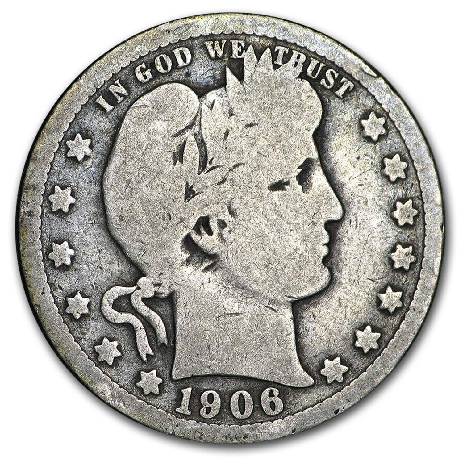 Buy 1906 Barber Quarter Good/VG