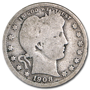 Buy 1908-S Barber Quarter Good