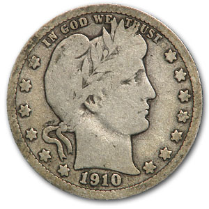 Buy 1910-D Barber Quarter Good/VG