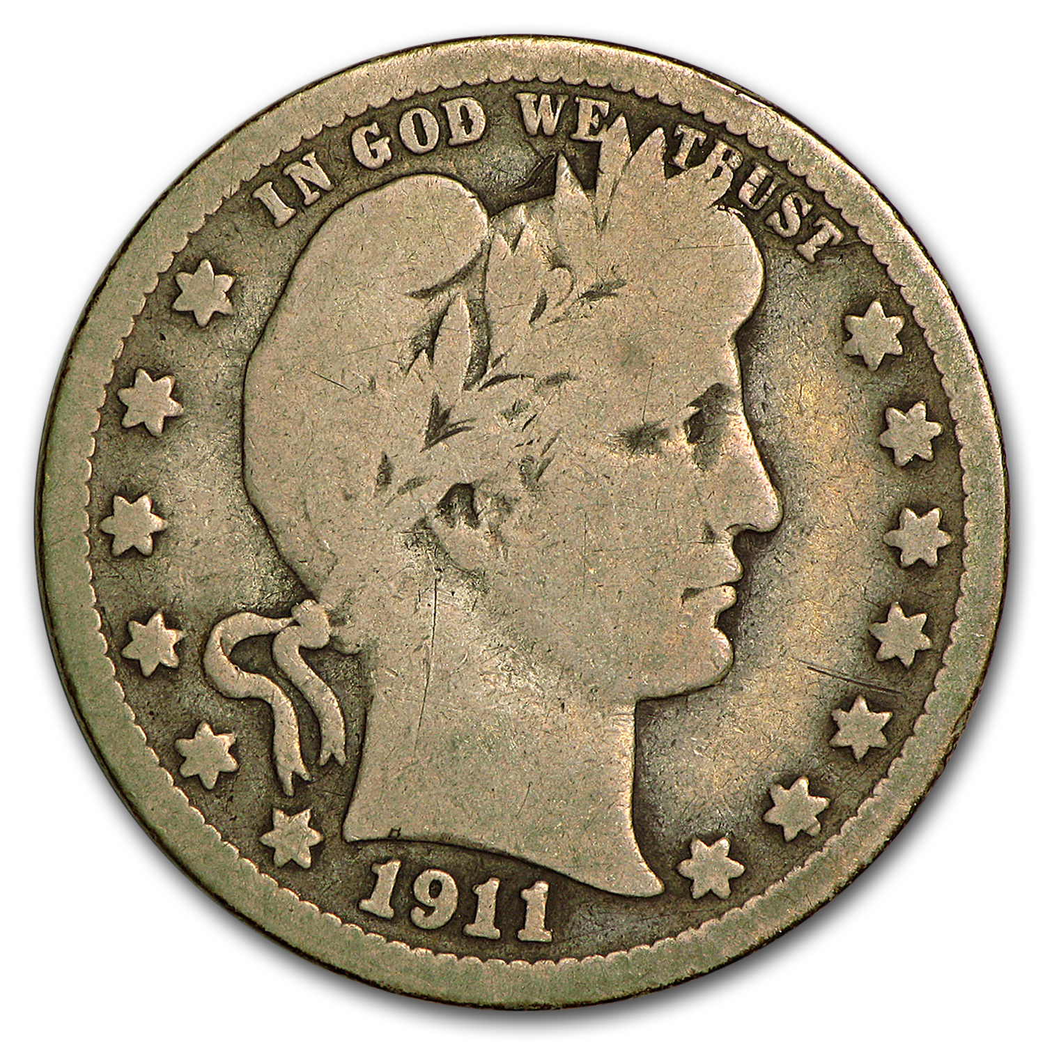 Buy 1911-D Barber Quarter Good