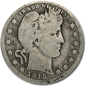 Buy 1915-S Barber Quarter Good