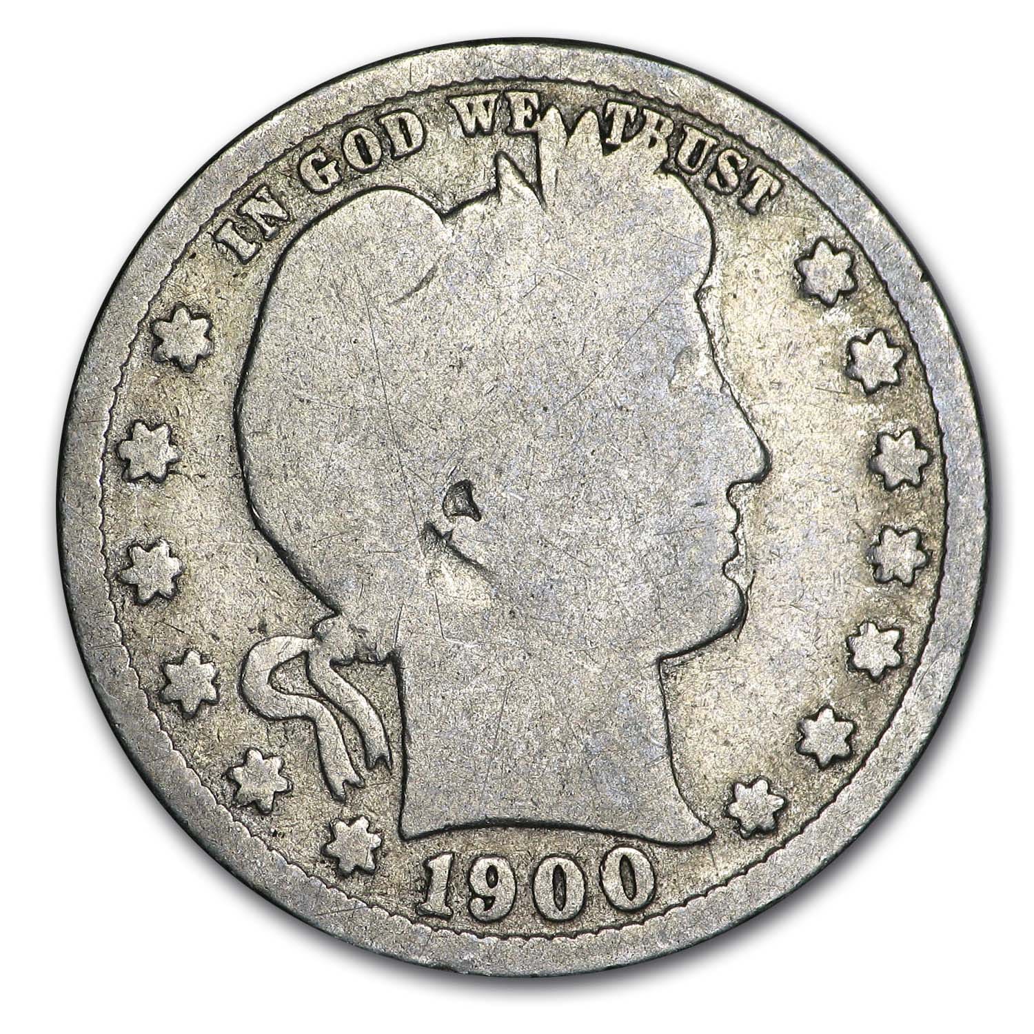 Buy 1900-S Barber Quarter Good