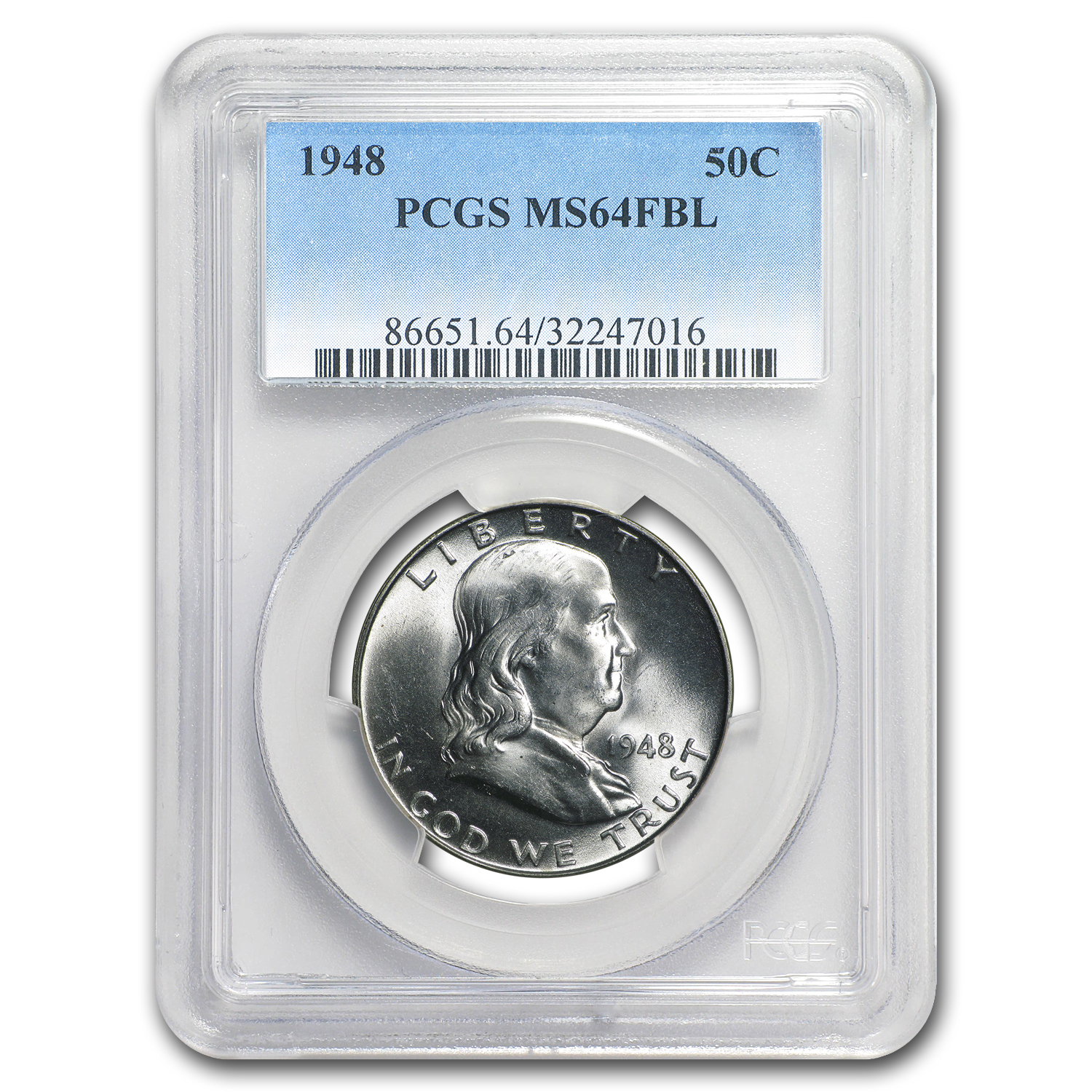 Buy 1948 Franklin Half Dollar MS-64 PCGS (FBL)