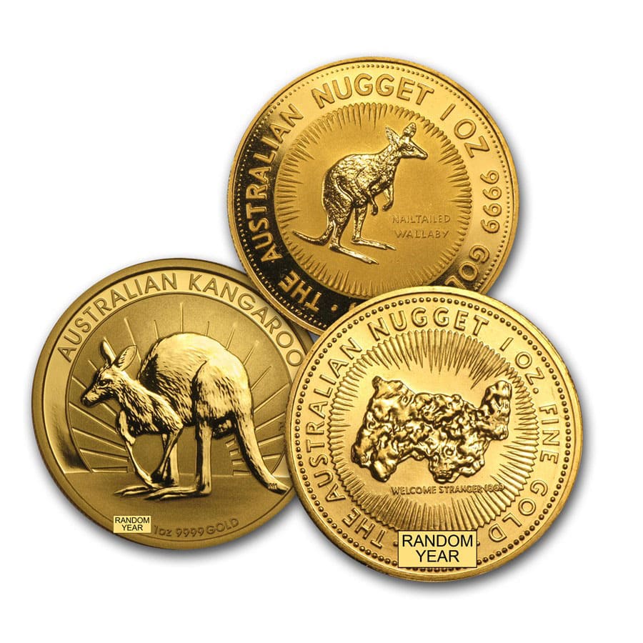 Buy Australia 1 oz Gold Kangaroo/Nugget Coin BU (Random Year) - Click Image to Close