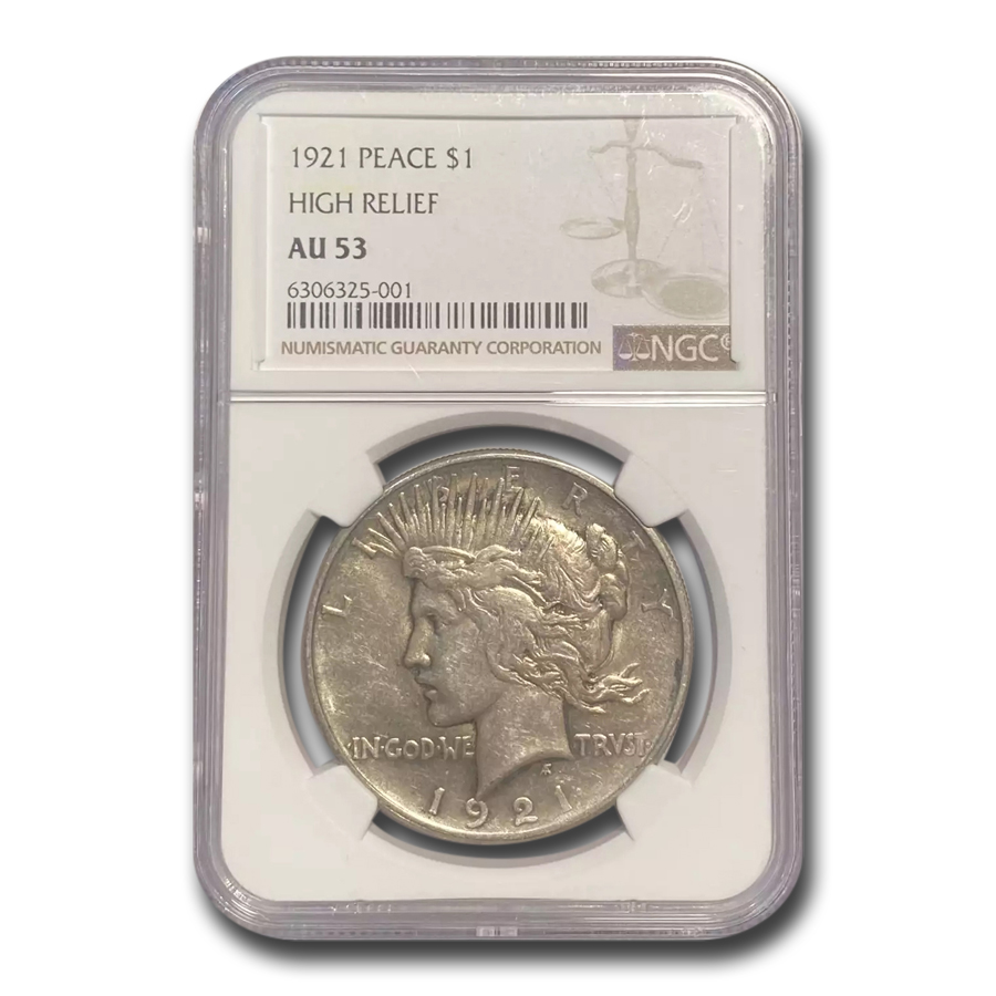 Buy 1921 Peace Dollar AU-53 NGC