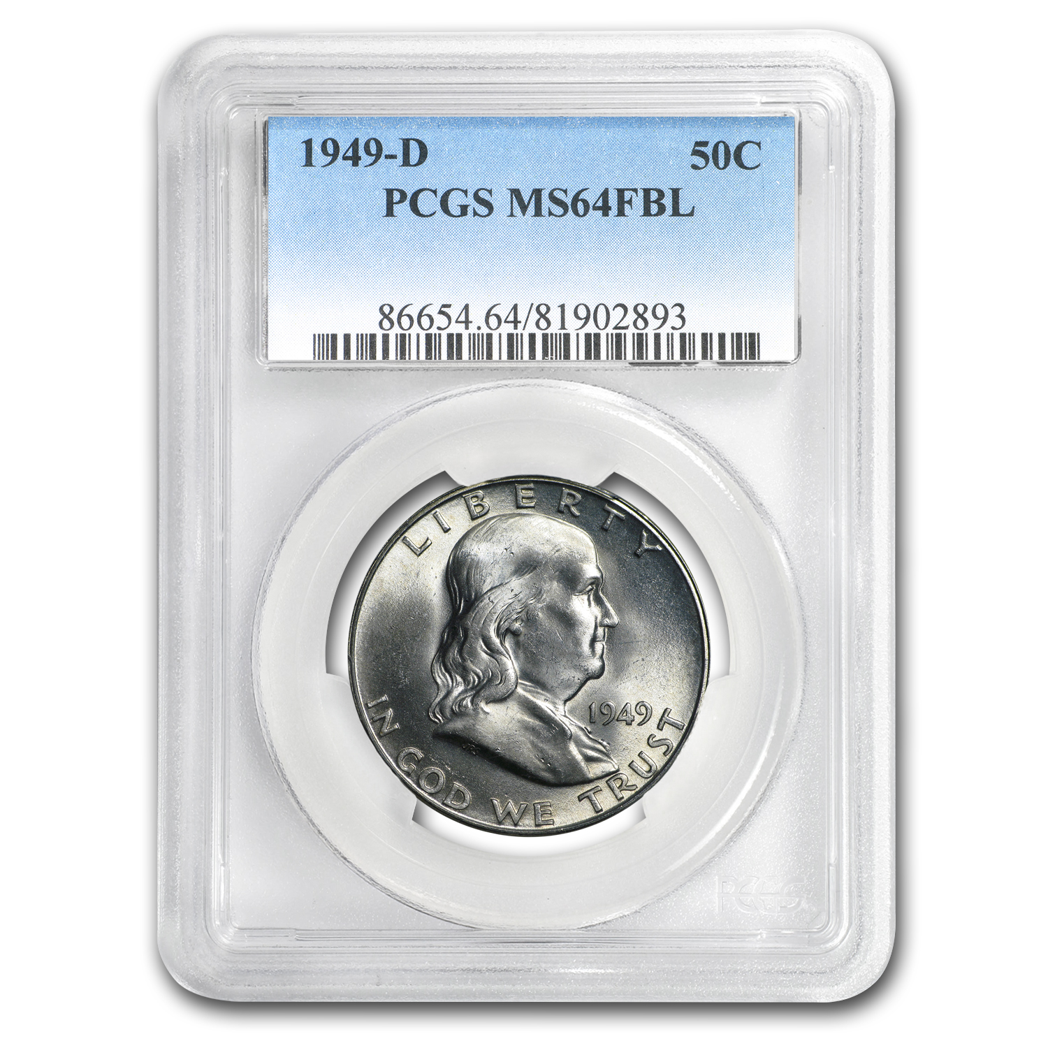 Buy 1949-D Franklin Half Dollar MS-64 PCGS (FBL)