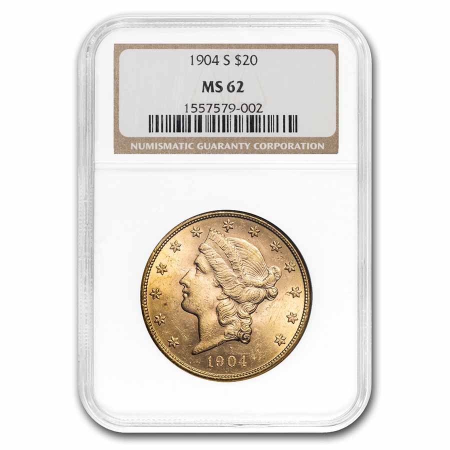 Buy 1904-S $20 Liberty Gold Double Eagle MS-62 NGC