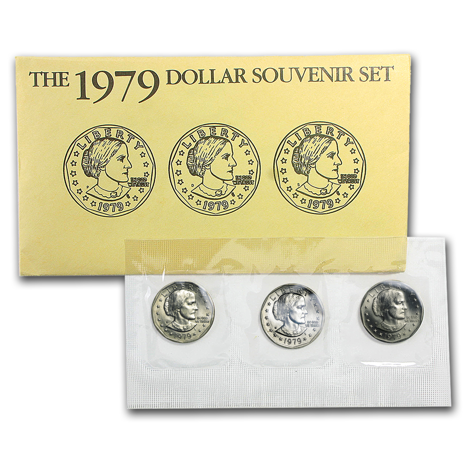 Buy 1979 3-Coin Souvenir Susan B. Anthony Dollar Set BU