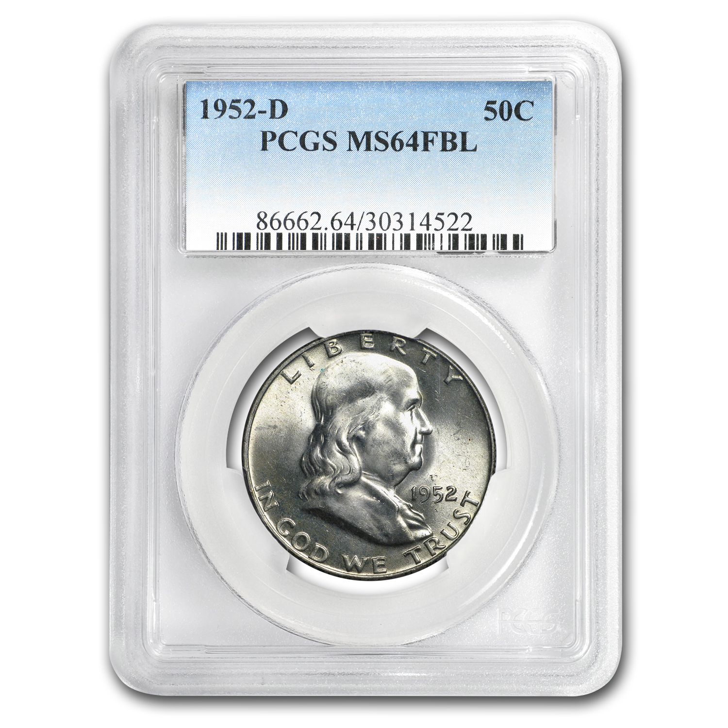 Buy 1952-D Franklin Half Dollar MS-64 PCGS (FBL)