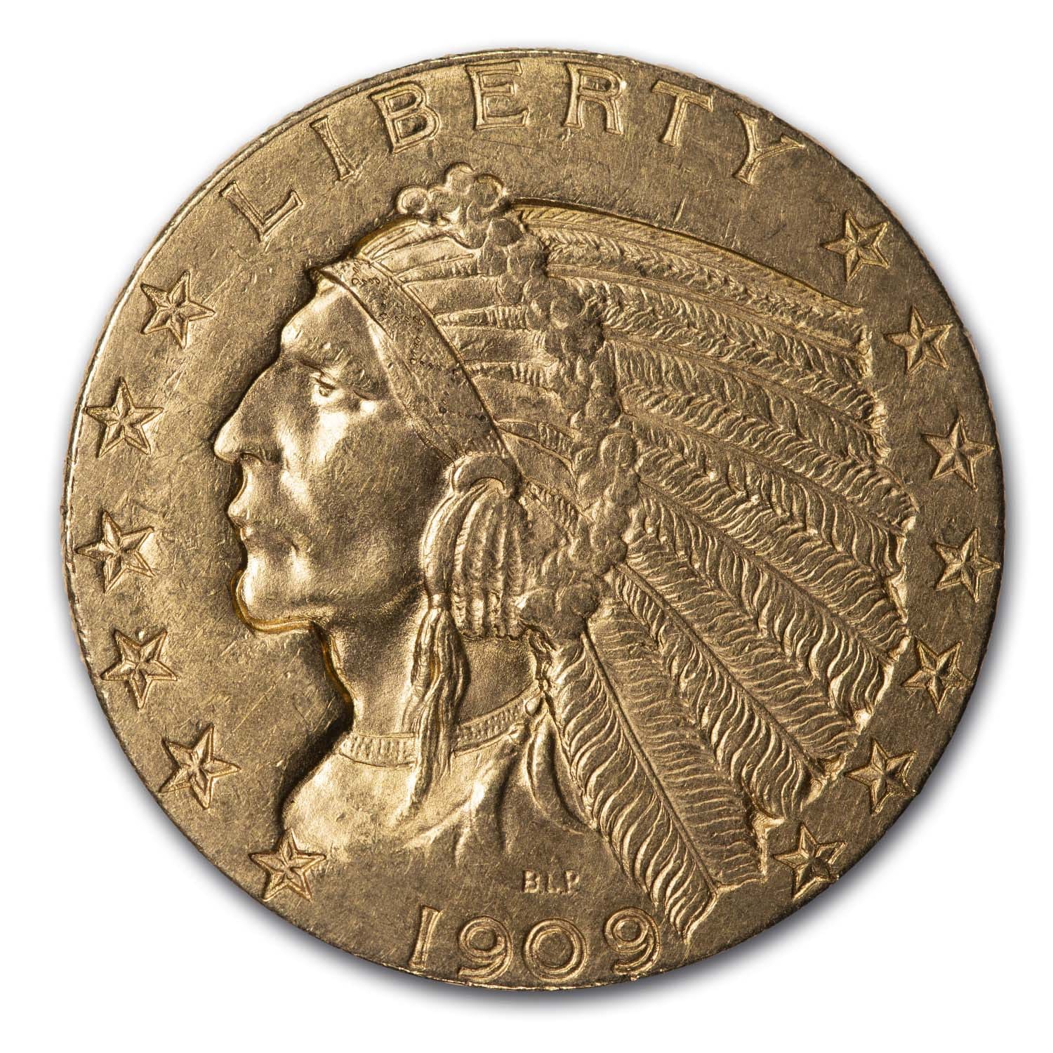 Buy 1909-D $5 Indian Gold Half Eagle AU - Click Image to Close