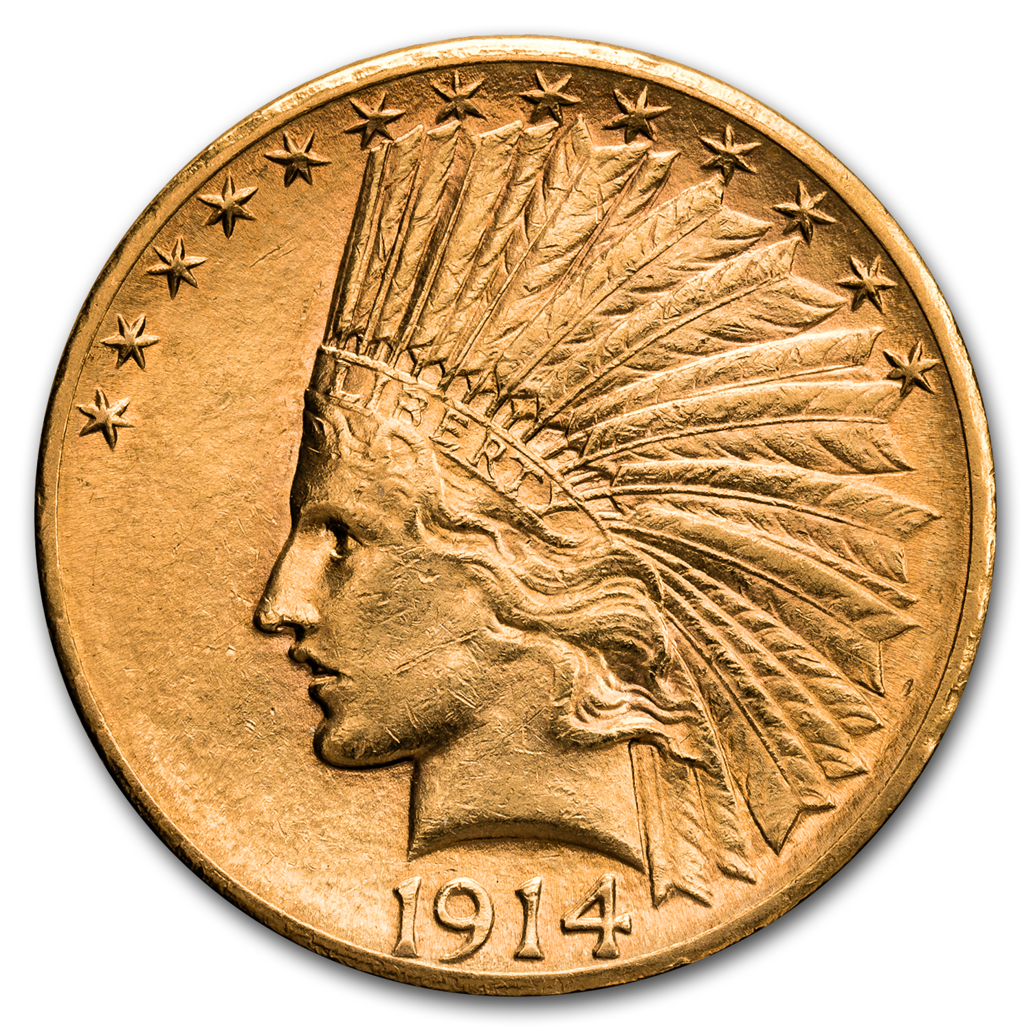 Buy 1914-D $10 Indian Gold Eagle AU