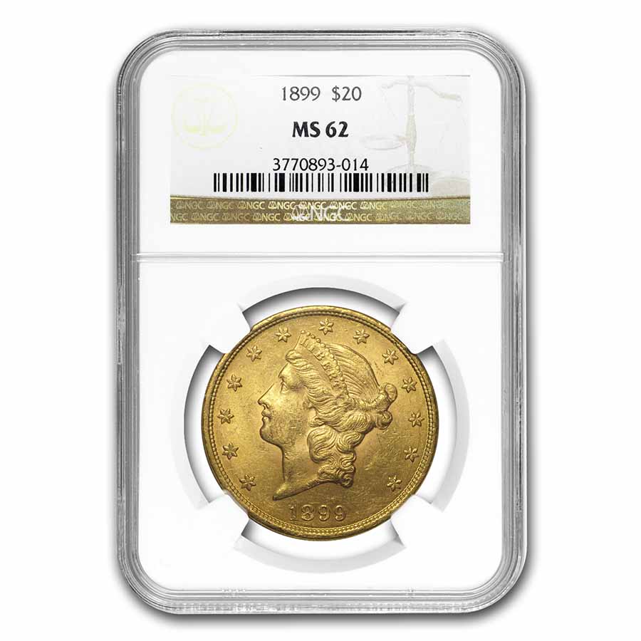 Buy 1899 $20 Liberty Gold Double Eagle MS-62 NGC