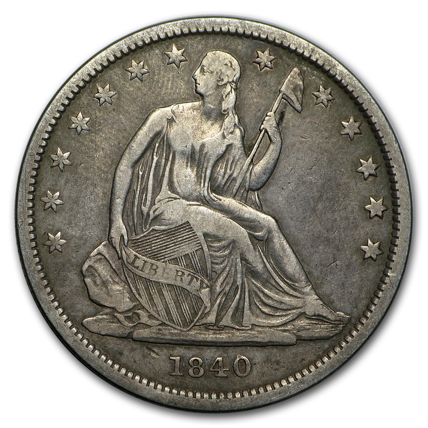 Buy 1840 Liberty Seated Half Dollar VF Small Letters (Rev of 1839)